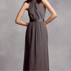 Vera Wang long Chiffon Crinkle Dress